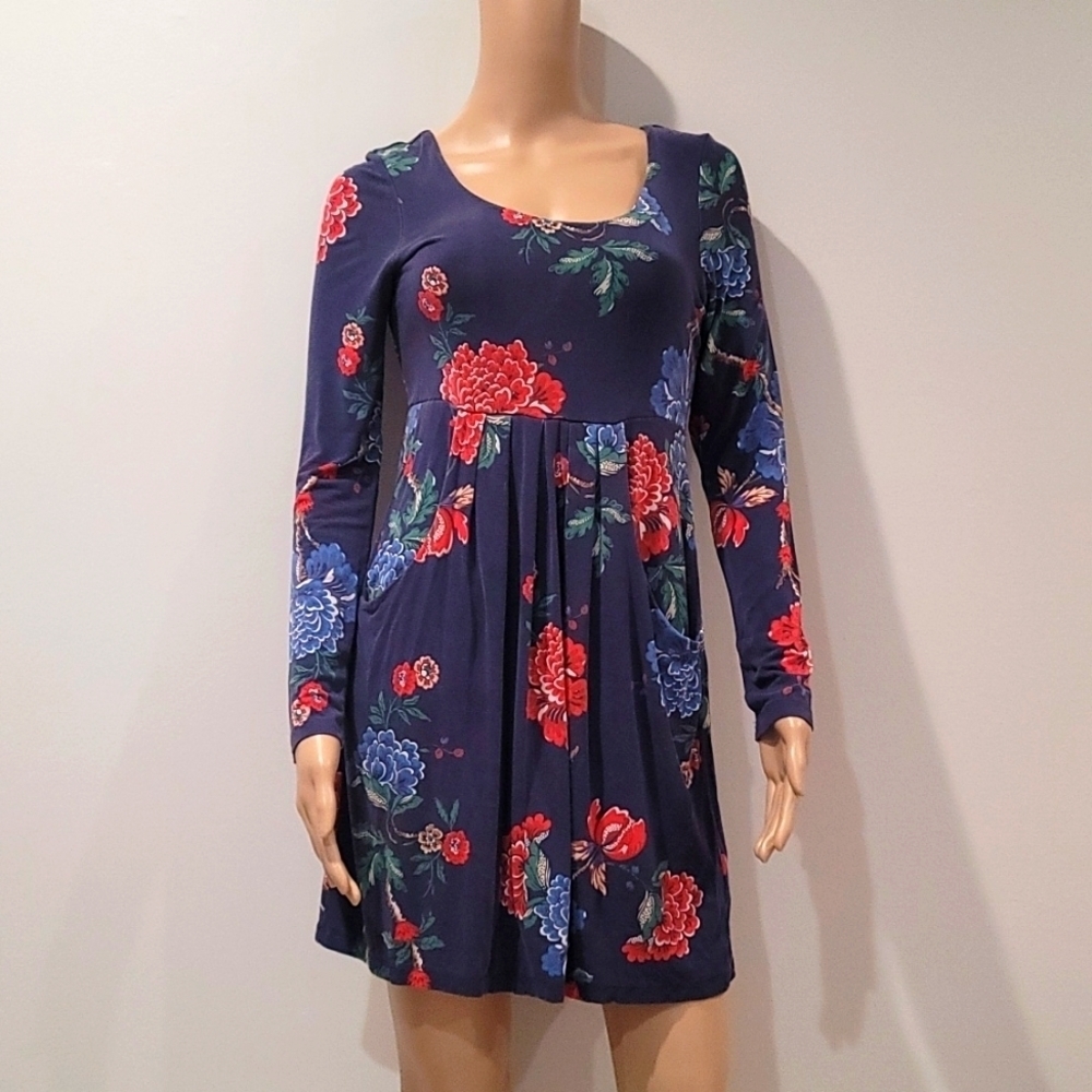 Joules floral mini dress fit and flare size 2